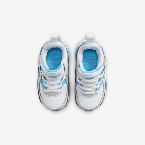 Nike Air Max 90 EasyOn Baby/Toddler Shoes (HF6359-100, Shown: White/Baltic Blue/Armory Navy/Wolf Grey) Size 34