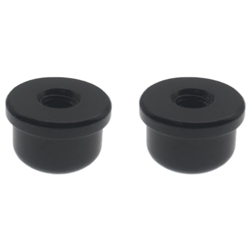 Image of 2 Pcs Solid Lamp Finials Caps 1 /4-27 Lamp Finial Knob Lamp Accessories Tapped of Tops for Lamp Shade Holder Harp (Black)