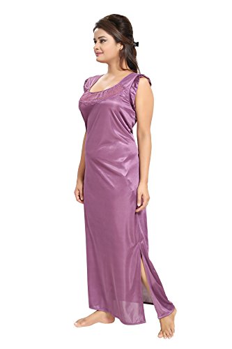 Image of Noty Women's Satin Solid Capri Nightwear Set Pack of 7