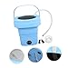 KOMBIUDA Portable Mini Folding Washing Machine Compact Electrical Washer with Drainage Basket and Pipe High-speed Small Laundry Appliance for Travel Dorms Apartments US Plug