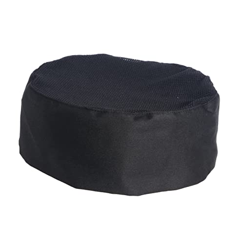 FOMIYES Breathable Black Mesh Skull Cap for Chefs Adjustable Catering Hat Soft Blend for Cooks Bakers Professional Kitchens