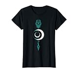 Mond mit Pfeil für Damen, Mädchen, Frauen und Girls. Mond, Pfeil und Bogen sind Symbole der römischen Mondgöttin Diana. Okkultes Geschenk für Pagan Fans, Wicca, Witchcraft und Hexen. Für Walpurgisnacht, Halloween, Gothic, Geburtstag, Samhain und Muttertag.