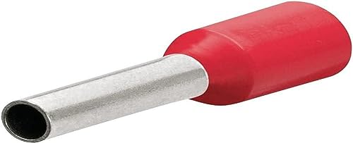 97 99 352 End Sleeves/Ferrules with Collar 16mm for 1mm 200 Pcs. in Red