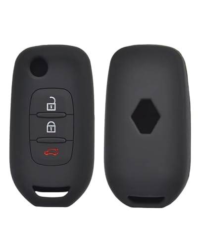 Funda de silicona plegable para llave de coche Renault Koleos Symbol de 3 botones 2017 2