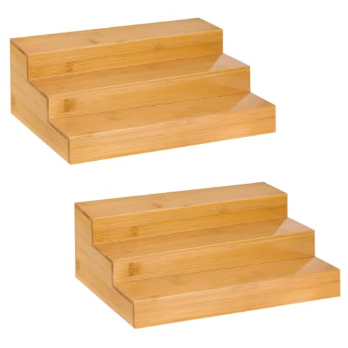 Spice-Rack-Organizer-for-Cabinet-2PCS-118in-Bamboo-Spice-Shelf Spice Rack Organizer for Cabinet - 2PCS 11.8in Bamboo Spice Shelf - Image 1
