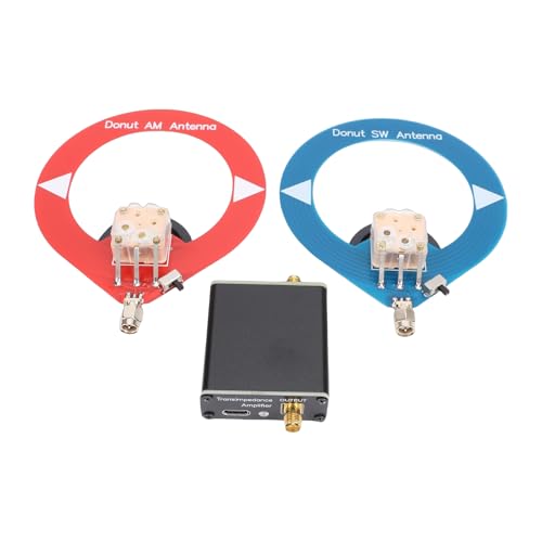 Antena Donut SW y MW mini antena interior azul y roja de 2 piezas para equipos de audio y video AV