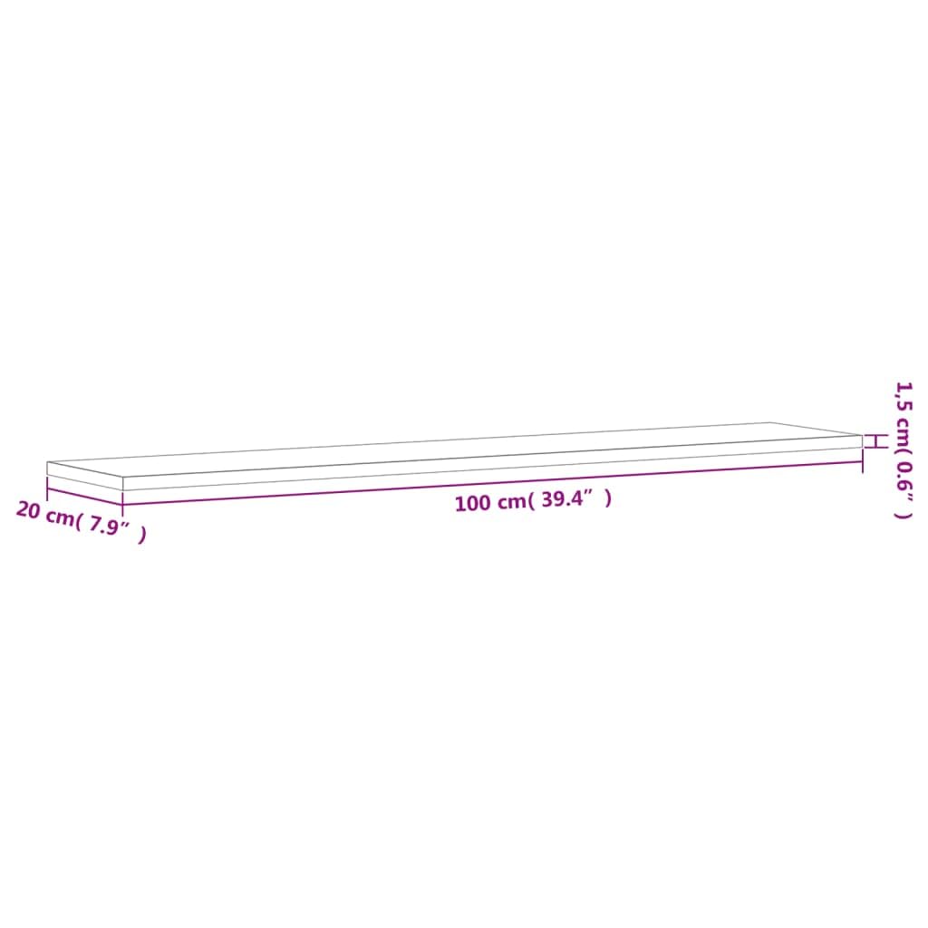 Wandregale 4 STK. Grau Sonoma Holzwerkstoff 100x20x1,5 cm Regal für Wohnzimmer Büro Küche mit stabilem Stauraum und flexiblem Regalsystem zur Ordnung und Aufbewahrung