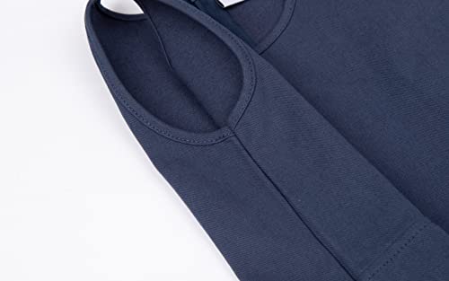 Mud Kingdom Little Girls School Uniform Jumper Cute Bow Dress Cotton Back To School Spring Autumn Navy Blue Size 6 #TOP4