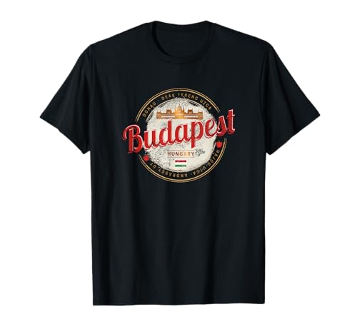 Budapest Design Hongrie Vintage Parlement Souvenir T-Shirt