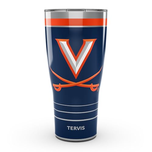 Tervis Traveler Virginia Cavaliers - MVP Triple Insulated Tumbler Travel Cup Keeps Drinks Cold & Hot, 30oz, Stainless Steel