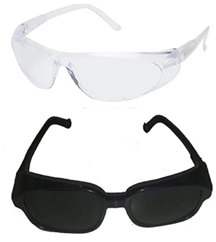 Quantum Retail - [QR5+QR7-Combo Pack] - Anti-Droplets, Anti-Fog Glasses for Construction Laboratory Outdoor Eye Protection/Dust protection Bike Riding Safety Goggle -{Free-Size}