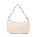 DOREAMALOE Retro Crocodile Purse Classic Clutch Shoulder Tote HandBag with Zipper Closure for Women (White-Pearl Chain)
