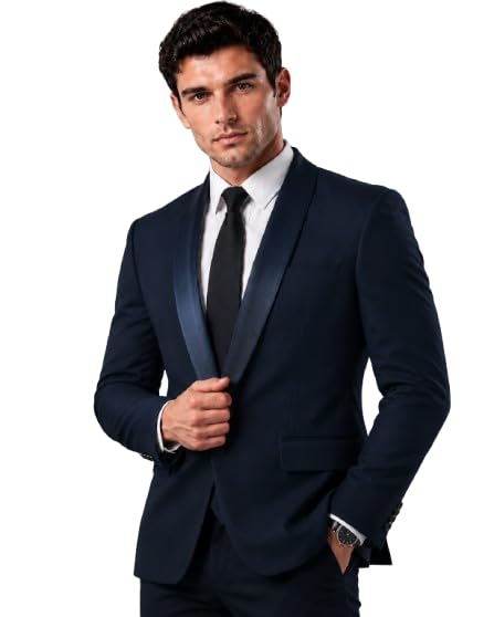 Men's Fashionable Blazer || Shining Shawl Lapel, Stand-Out Slim Fit Look for Parties/Gatherings || Fully Lined Designer Coat-image-26