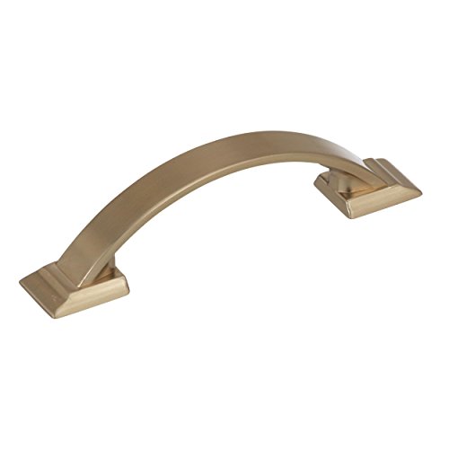 Image of Amerock | Cabinet Pull | Golden Champagne | 3 inch (76 mm) Center to Center | Candler | 1 Pack | Drawer Pull | Drawer Handle | Cabinet Hardware