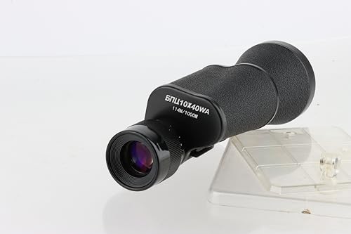 FOCUHUNTER Monocular compacto de 10 x 40, telescopio portátil monocular ruso HD de metal con bolsa de transporte, lente prisma BAK4 multicapa FMC, impermeable para adultos, observación de aves, viajes