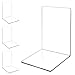 Produktbild 4 Stück Klarer Buchständer aus Acryl, Csuntikulo rutschfest Buchstützen Set für Schule, Zuhause, Büro, Bibliothek, Schlafzimmer und Schreibtischorganisation