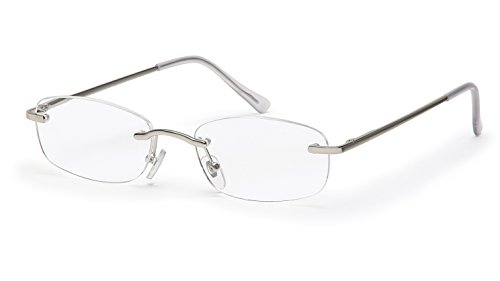 Filtral Rahmenlose Lesebrille/Klassische Lesehilfe mit Federbügelscharnier für Damen und Herren in silber matt / + 2,50 dpt. F4538596 Cover