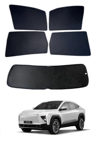Image of Premium Car Sunshade Fix Type Non-Magnetic Curtain with Rear Dicky Curtain Set of 5pc for Mahindra Xev 9e 2025