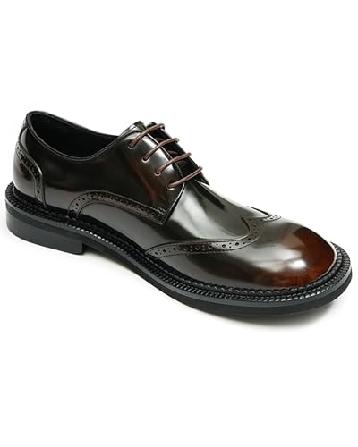 Men's Dress Shoes - Minimalist Cap Toe Derby in Genuine Leather | Sleek Dress Shoes for Business 237034