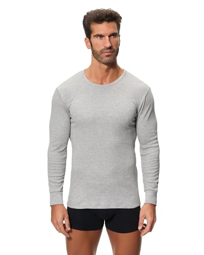 Abanderado Camiseta térmica de Manga Larga y Cuello Redondo Algodón de Invierno Hombre x1