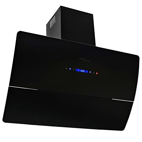 Campana extractora de pared acero inox negra 756 m³/h 90 cm, Cinyiqo Extractor Cocina - SPU:50705