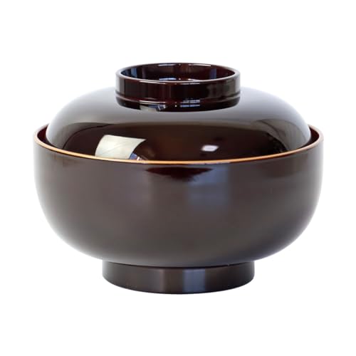 みよし漆器本舗 四季雑煮椀 汁椀 お椀 漆器 蓋付き 食洗機対応 渕金塗 溜 13.3cm 日本製 山中塗り 山中漆器 おわん 国産 お雑煮 味噌汁 椀 お碗 正月 迎春 お祝い おせち 和風 和食器