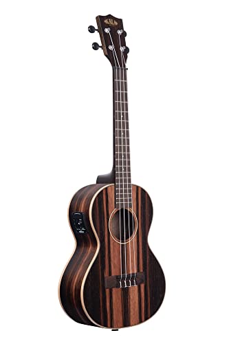 KALA – KA-EBY-TE – Ukulélé tenor électro-acoustique – finition Striped Ebony - Les Beatles, Paul McCartney, John Lennon, RIngo Starr, George Harrison KALA - KA-EBY-TE - Ukulélé tenor électro-acoustique - finition Striped Ebony