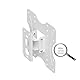 PureMounts TV Wandhalterung, schwenkbare neigbare Universal Halterung für 23-42 Zoll Flach & Curved Ferseher Monitor bis 30kg, max. VESA 200x200 mm, weiß