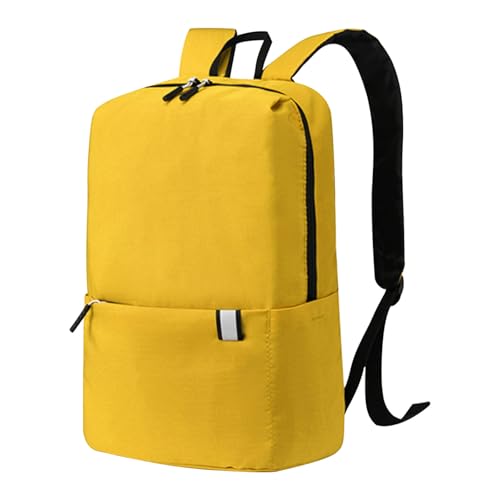 Backpack for Women, Laptop Bag for Women, Cosmetic Storage Bag, Casual Travel Daypack, Large Capacity, Elegant Style (Yellow)