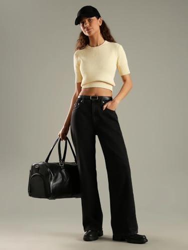 Image of Regular fit Polyester Crew Neck Pullover