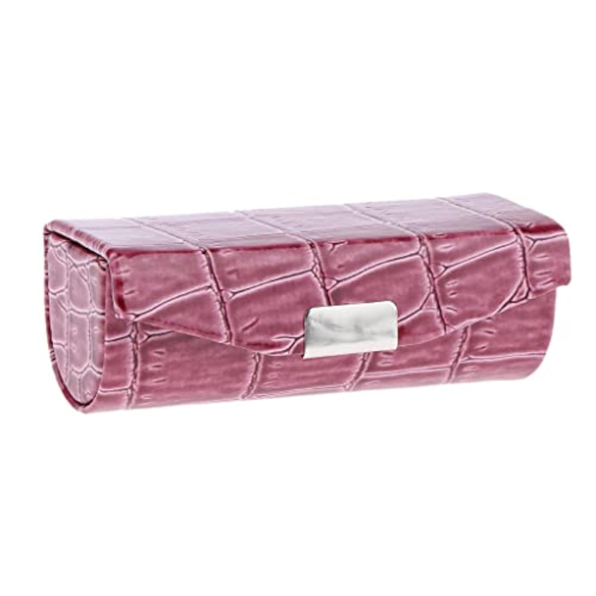3x PU Leather Lipstick Case Holder, Dark Brown & Black