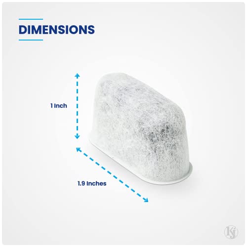 K&J 12-Pack Cuisinart® Coffee Filter Replacement Charcoal Water Filters for Coffee Makers - Fits all Cuisinart and Braun BrewSense Coffee Makers