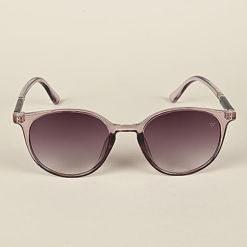 Image of Voyage UV Protected Brown Round Sunglasses for Women