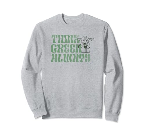 Sweatshirt Star Wars Earth Day Yoda avec finitions soignées et imprimé durable