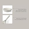 Martha Stewart Heathland 8 Inch Aluminum Fry Pan Cookware Non-Toxic Premium Ceramic Non Stick Frying Pan, Kitchen Egg Pan, Omelet Pan, Always Pan, Pots and Pans, Linen White, Induction Safe