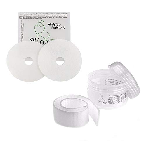 ADESIVO AOREOLAR E FITA 65CM DE GEL PARA CICATRIZES MASTOPEXIA