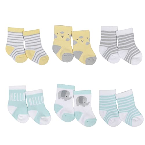 Image of Gerber Unisex-Baby 6-Pair Wiggle Proof Sock