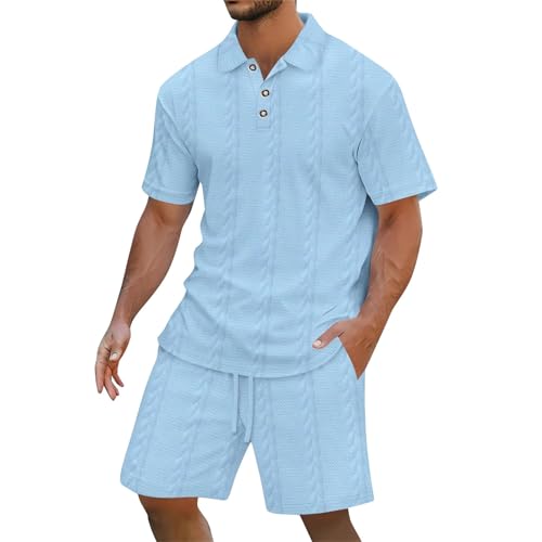 Survêtement d'été court homme anti transpirant polo slim et short fin