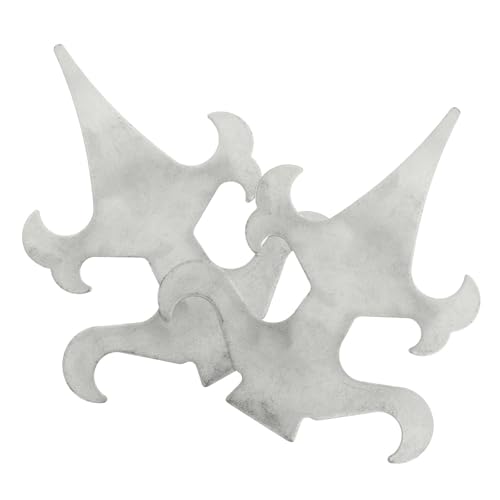 GETAJGHSD Remates para Cercas Grandes de Hierro en Color Plata, Accesorio de Decoración para Vallas Exteriores, Pack de 2 Piezas para Jardín y Patios