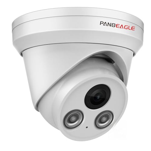 Image of PANOEAGLE 5MP IP PoE Camera Outdoor, 5MP@30fps Security Turret IP Camera with Human /Vehicle Detection,Audio /Mic, 98ft IR Night Vision, 2.8mm Wide Angle Lens(105), IP67,NDAA Complaint,PG2355I