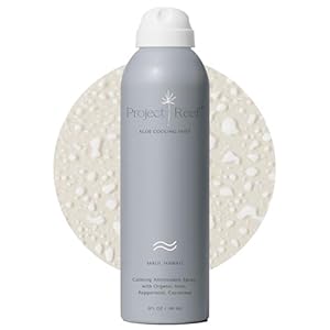 Non-Aerosol Cooling Mist w/Aloe Vera, Peppermint, Cucumber – Non-Sticky, Non-Greasy Formula, Sunburn Relief, After Sun Care, Hydrating Face & Body Spray