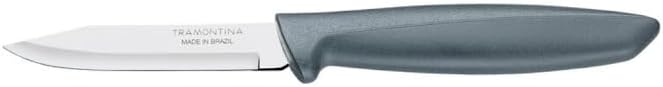 Plenus 3 Inches Vegetable and Fruit Knife with Stainless Steel Blade and Gray Polypropylene Handle
