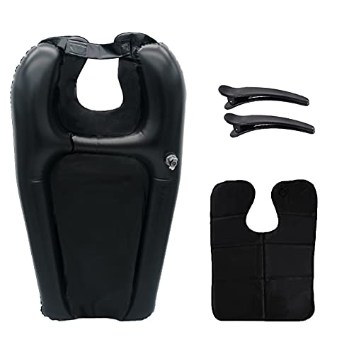 Portable Shampoo Bowl Hair Washing Tray for Sink at Home Inflatable Hair Washing Tray for Bedridden, Handicapped, Seniors, Pregnant, Wheelchair, Use in Salon, Home, Nursing Home or Hospital