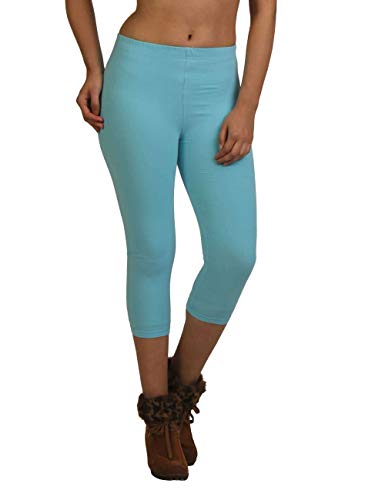 Image of Frenchtrendz Women's Cotton Spandex Stretchable Mid Rise Slim Fit Legging Capris (XS-4XL)