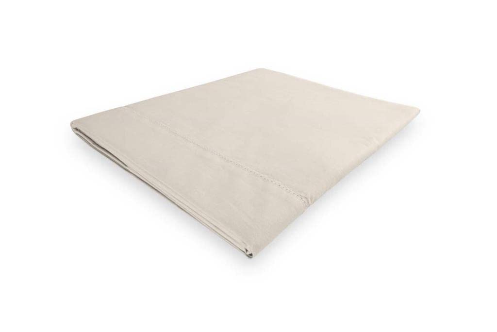 Soleil d'ocre, Percale Flat Sheet, Cotton, Ecru, 240 x 300 cm