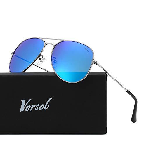 Image of Aviator Sunglasses for Men Women, Polarized Mirrored UV400 Lenses, Lightweight & Classic for Driving & Outdoors