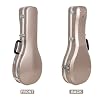 Crossrock ABS Molded Case for A-Style Mandolin | Matte Finish, Plush Interior, Locking Latch, Backpack Straps Lightweight Hardshell Protection-Champagne (CRA862MACH)