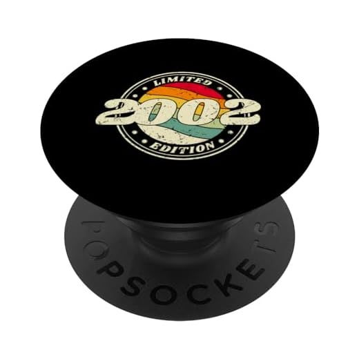 2002 Vintage Cumpleaños Retro Edición Limitada Hombres Mujer PopSockets PopGrip Intercambiable
