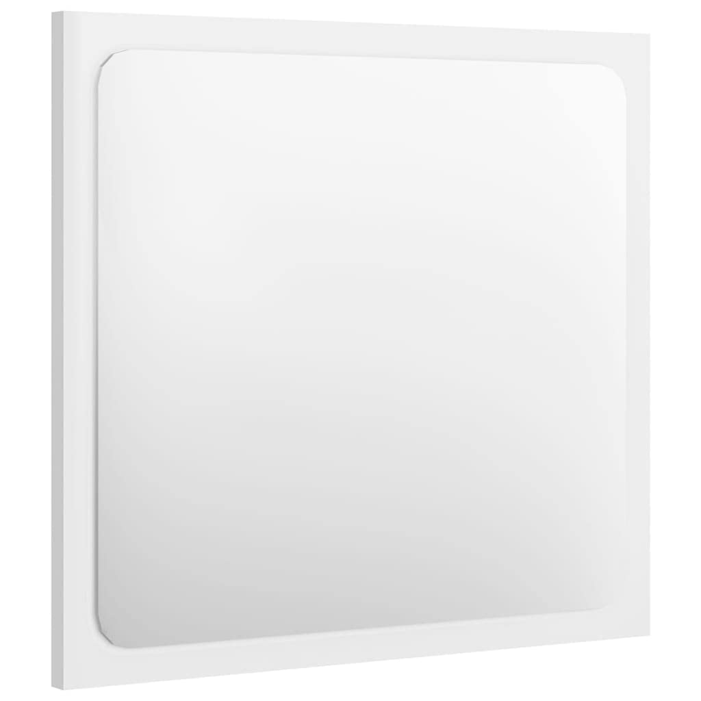 Badmöbel-Set Weiß 41 x 38,5 x 46 cm Waschbecken mit Unterschrank aus Holzwerkstoff Keramikspüle Spiegel Modern Robust für kleines Gäste-WC und Badezimmer