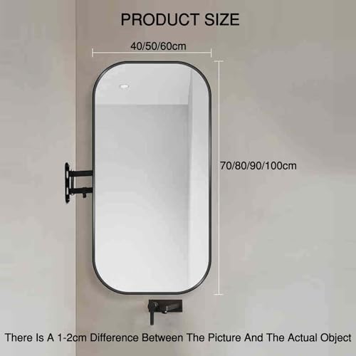 Miroir suspendu avec support pivotant noir pour éliminer les angles morts - 3